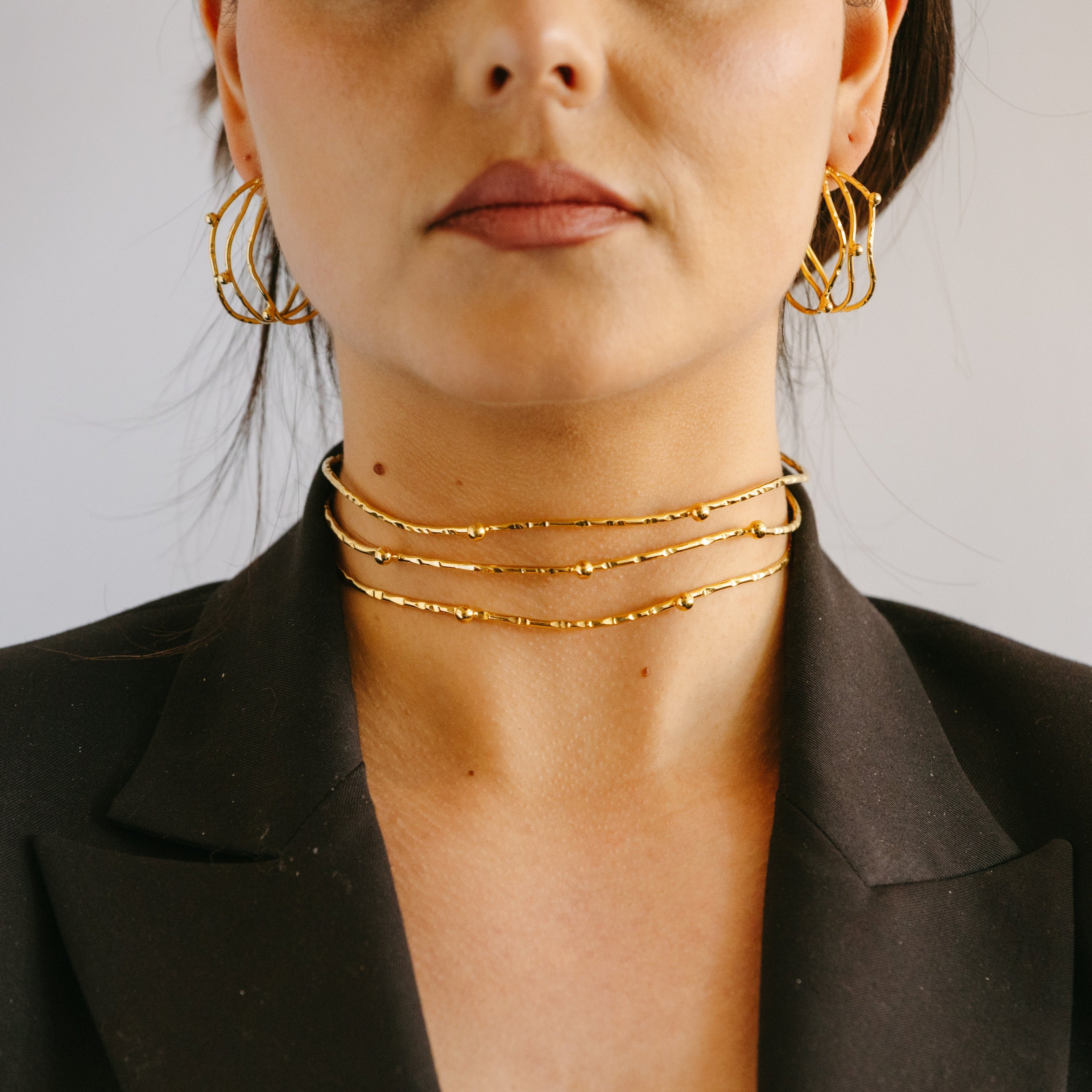 Collares mujer de oro artesanales.